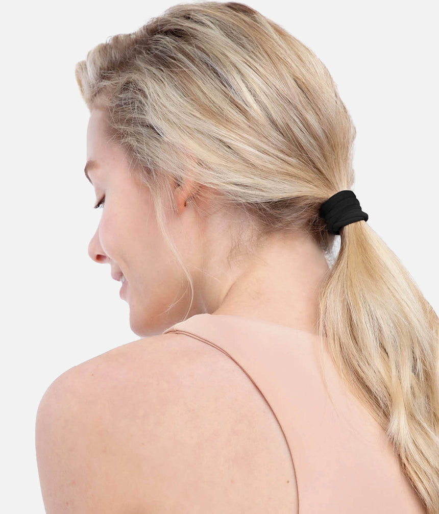 Recycled Nylon HAIR ELASTICS for All Hair Types - Soft, Strong & Stylish