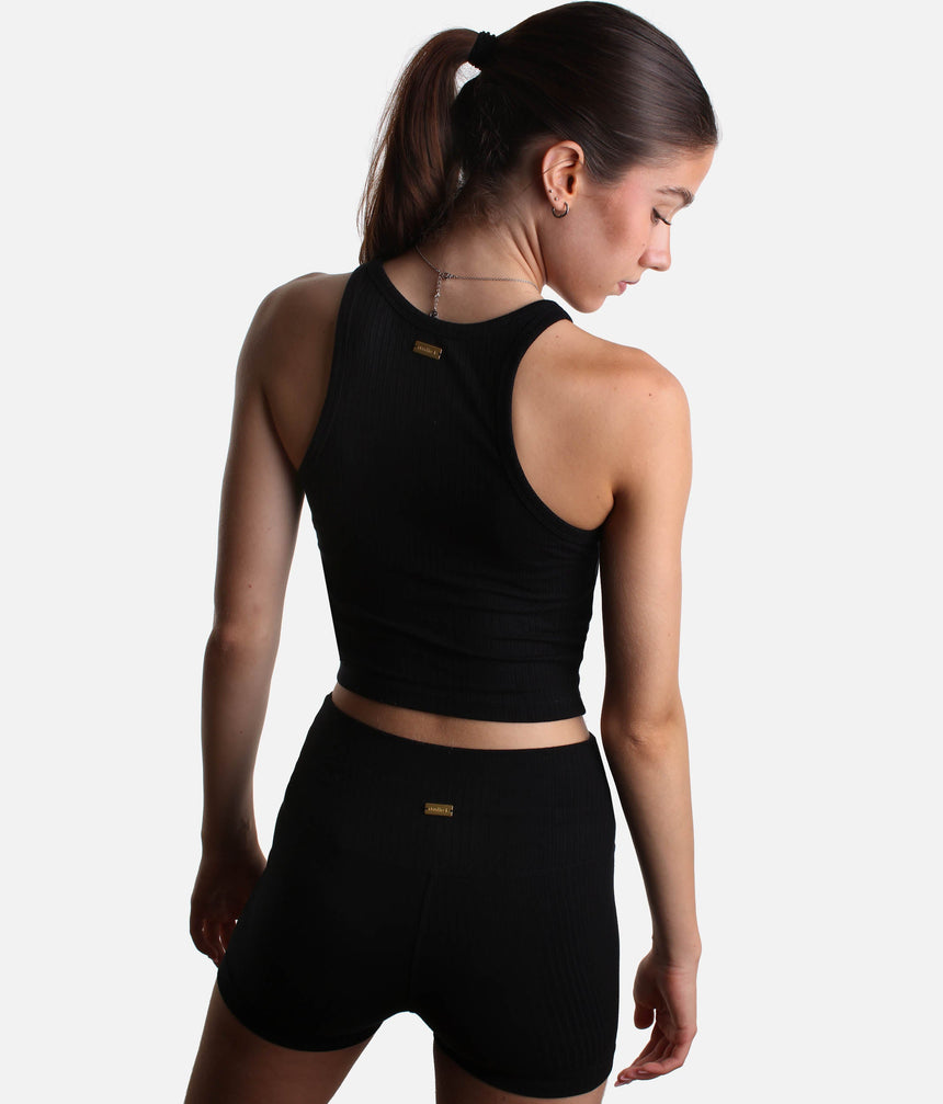 Premium Ribbed Yoga Top, Ultra-Soft with Breathable Stretch - RIB TANK