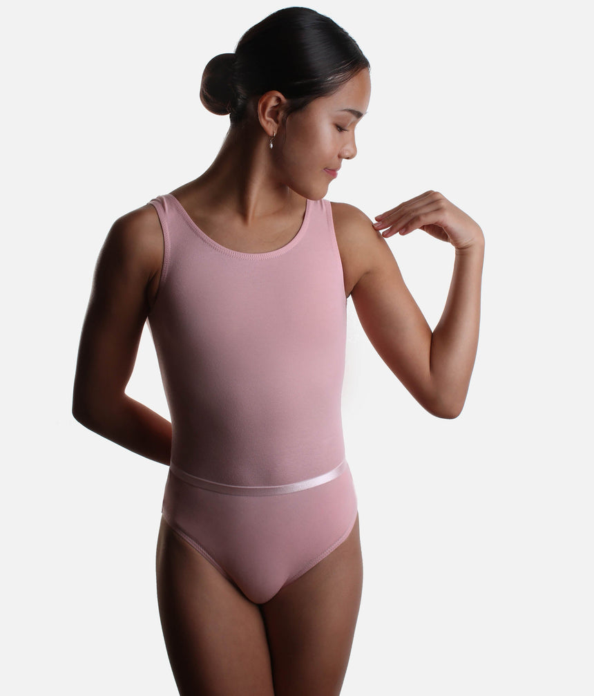 Girls Scooped Neck Ballet Leotard With Belt, RAD Exam Approved - JUNE / AIMIEE
