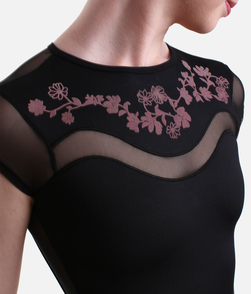 Open Back Cap Sleeve Leotard for Ballet & Dance - ARLETTE
