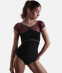 Elegant Dance Leotard with Contrast Piping & Mesh Overlay - ARTEMIDE GL
