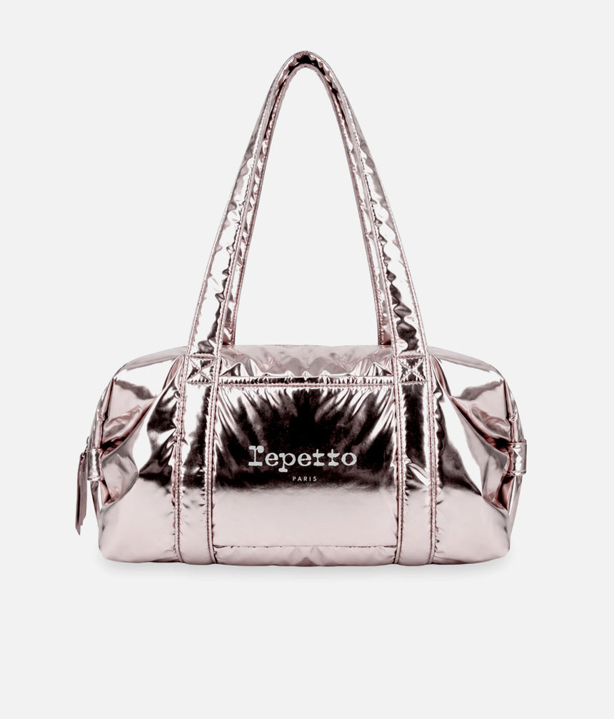 Large Metallic Ballet Bag • Copper Pink Duffle, Lightweight - B0233NB