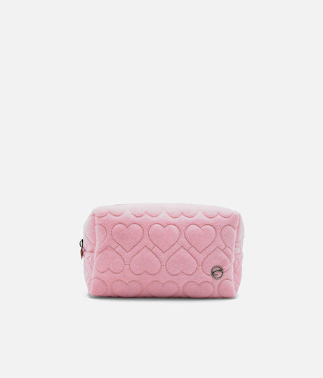Pink Heart Pouch, Lightweight Quilted Bag for Dance Essentials - B320