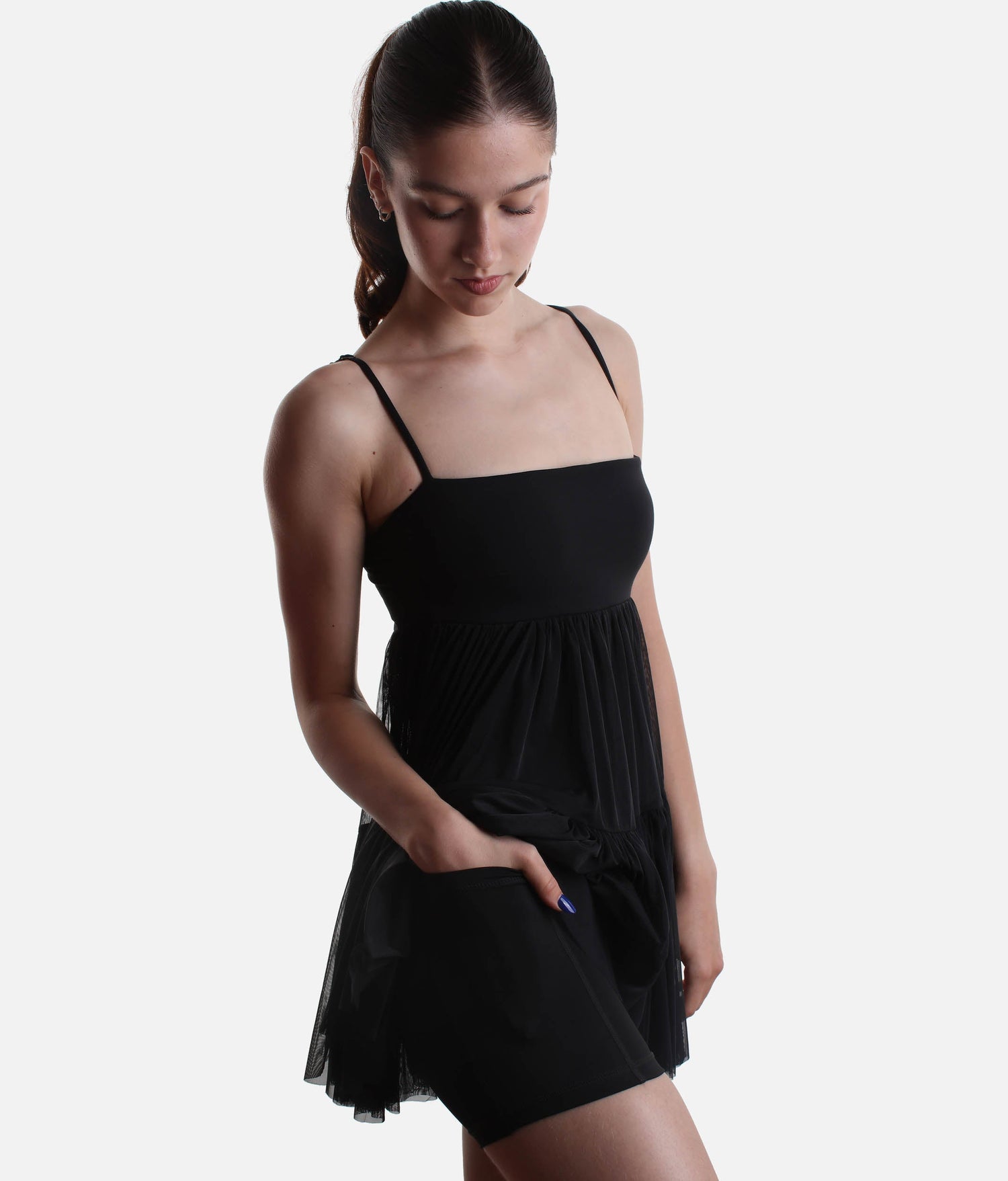 PIROUETTE BABYDOLL DRESS, Built-In Shorts, Pockets & Adjustable Straps