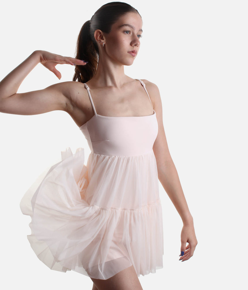 PIROUETTE BABYDOLL DRESS, Built-In Shorts, Pockets & Adjustable Straps