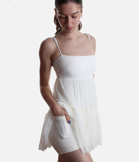 PIROUETTE BABYDOLL DRESS, Built-In Shorts, Pockets & Adjustable Straps