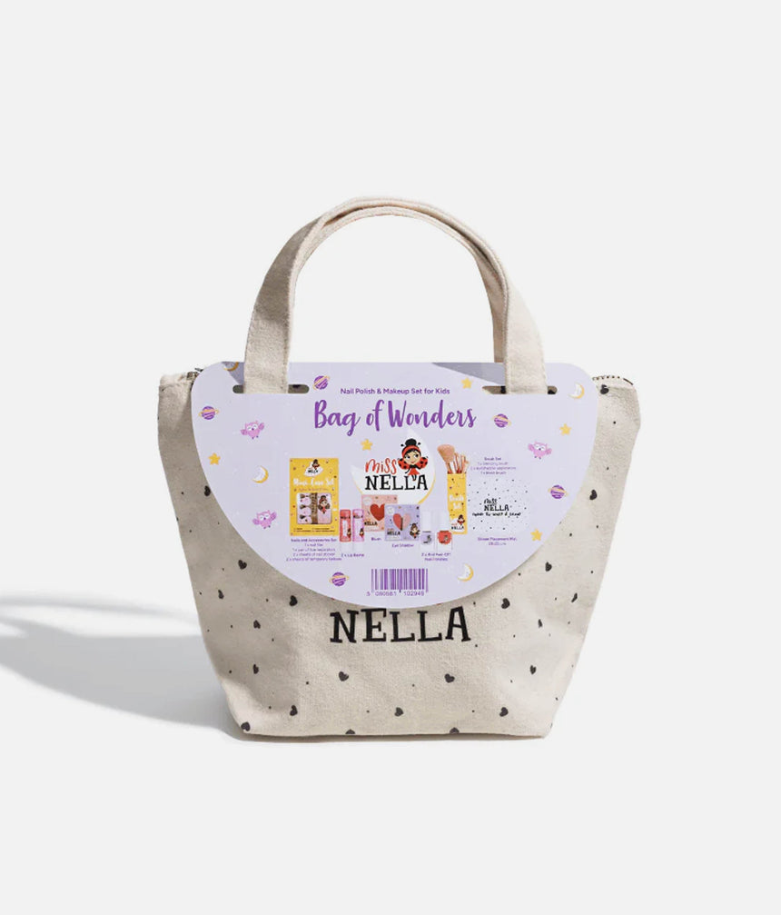 Bag of Wonders Gift Set, Tweens Non-Toxic Makeup & Nail Polish Kit