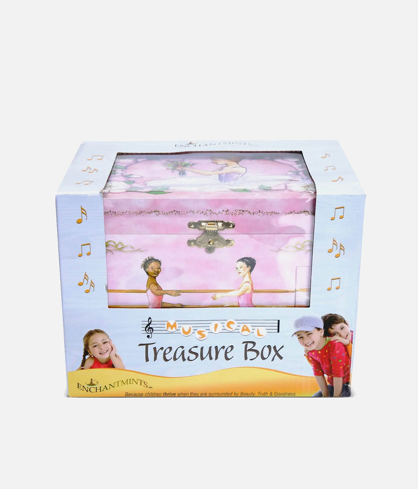 BALLET JEWELLERY BOX - Music Treasure Box with Ballerina & Watercolour Art