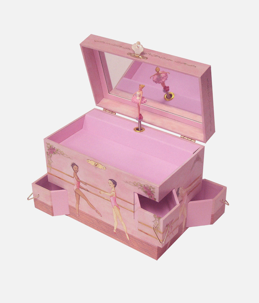 BALLET JEWELLERY BOX - Music Treasure Box with Ballerina & Watercolour Art