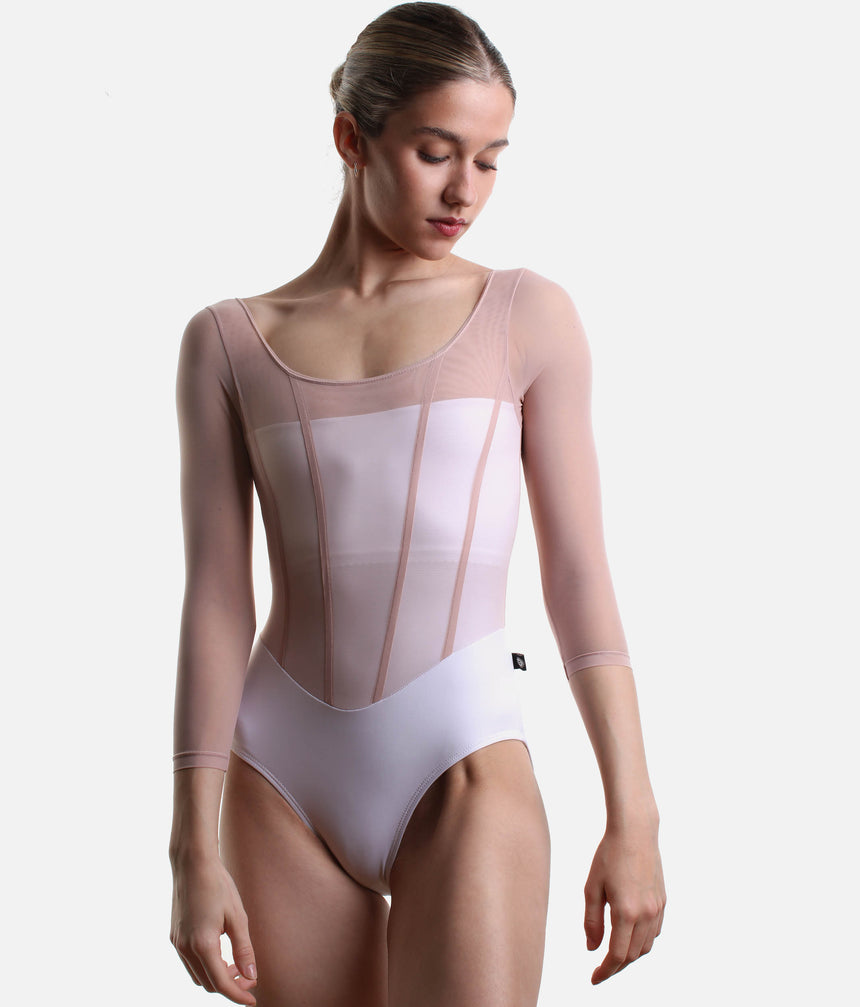 Sofia Long Sleeve Ballet Leotard • Frost Nougat