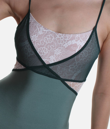 Lightweight Camisole Leotard, Ballet Dancewear with Luxe Lace - BRIGID CL