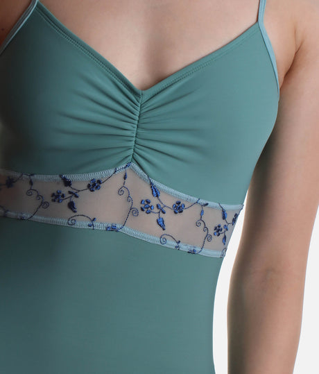 Camisole Dance Leotard with Embroidered Waist - BRIGID DI