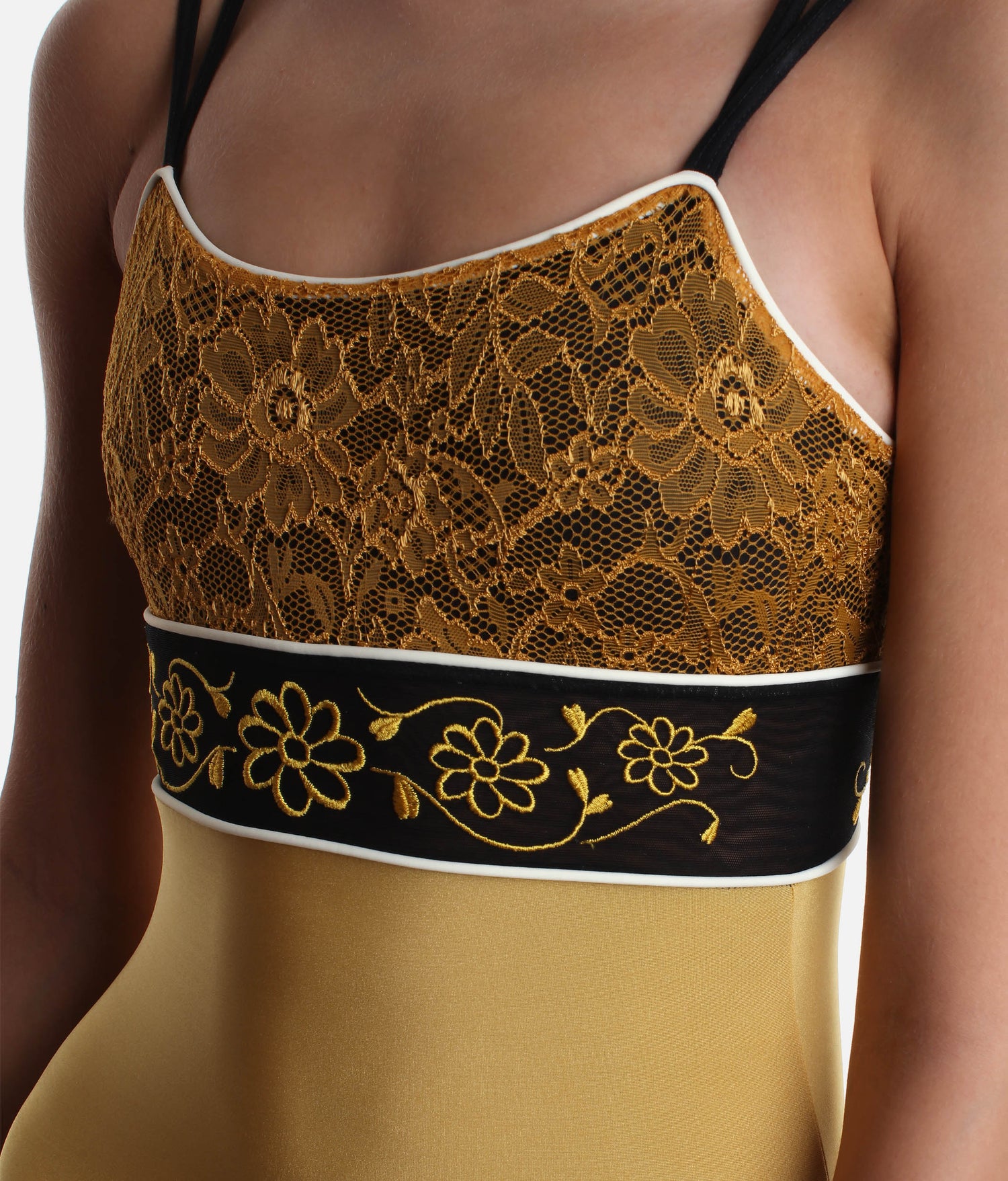 Professional Dance Leotard, Double Strap Camisole Fit, LUSSO Colour - BRIGID GL