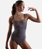 Luxury Ballet Leotard, Camisole Style with Lace & Embroidery - BRIGID GL MAGNETE