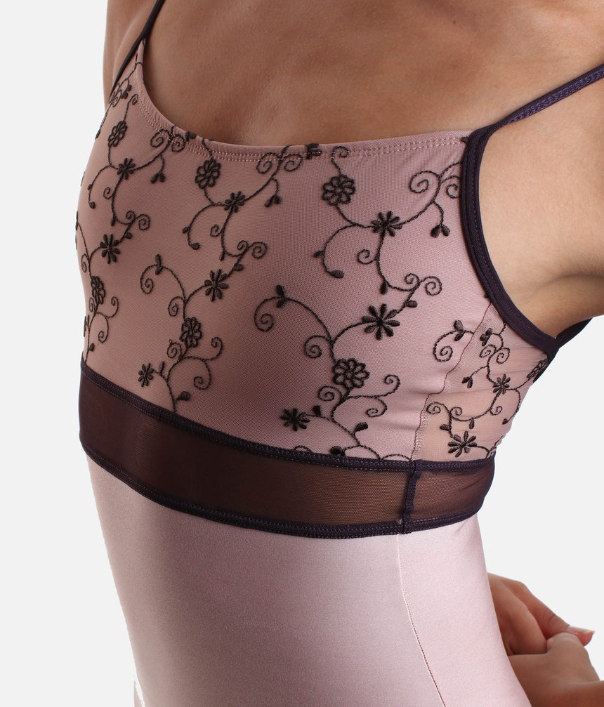 Timeless Camisole Ballet Leotard with Sheer Waist Detail - BRIGID DI ROSE