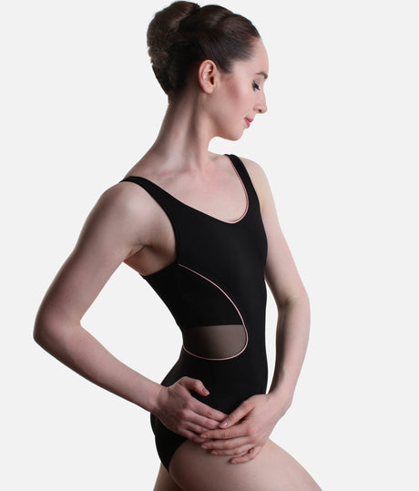 Tank Strap Leotard, Sleek Scoop Neckline - BY03
