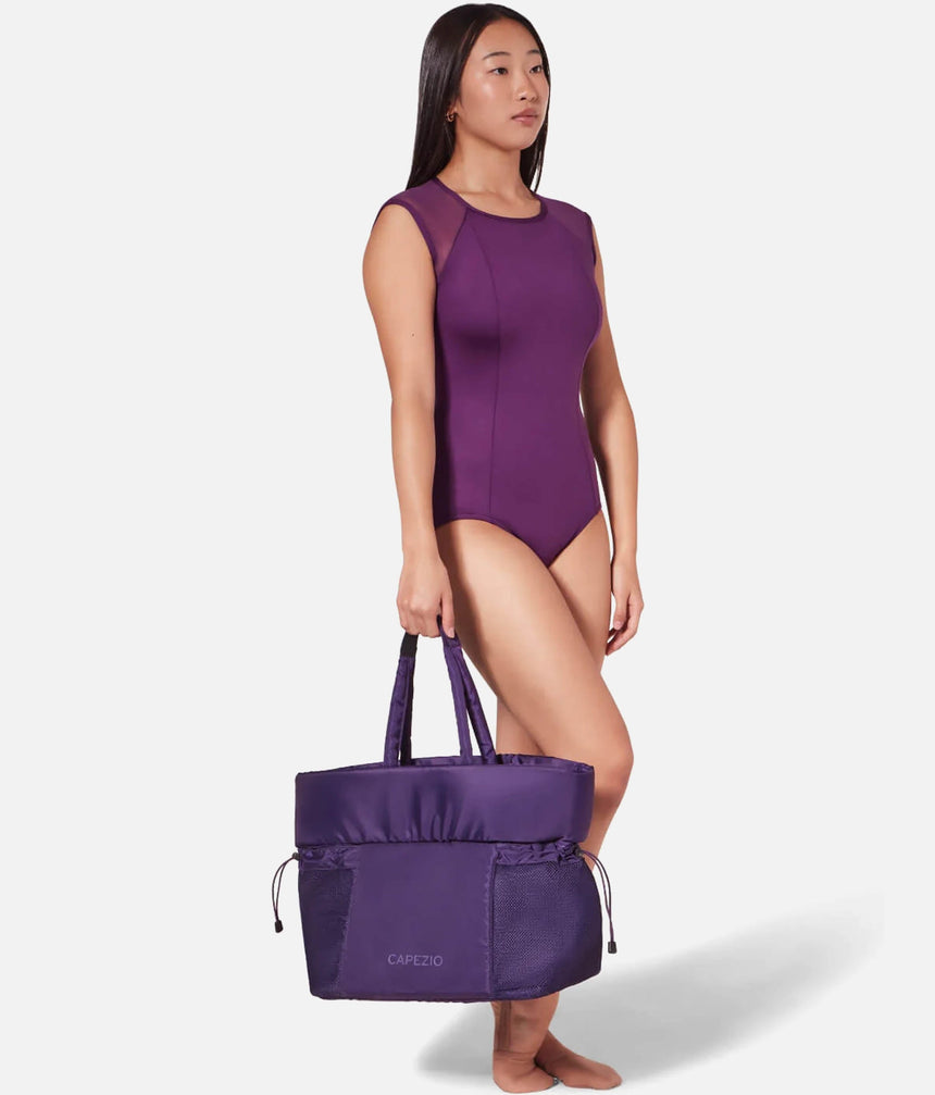 Studio Tote Bag, Lightweight Dance Bag with Mesh Pockets & Dirty Clothing Compartment - B322