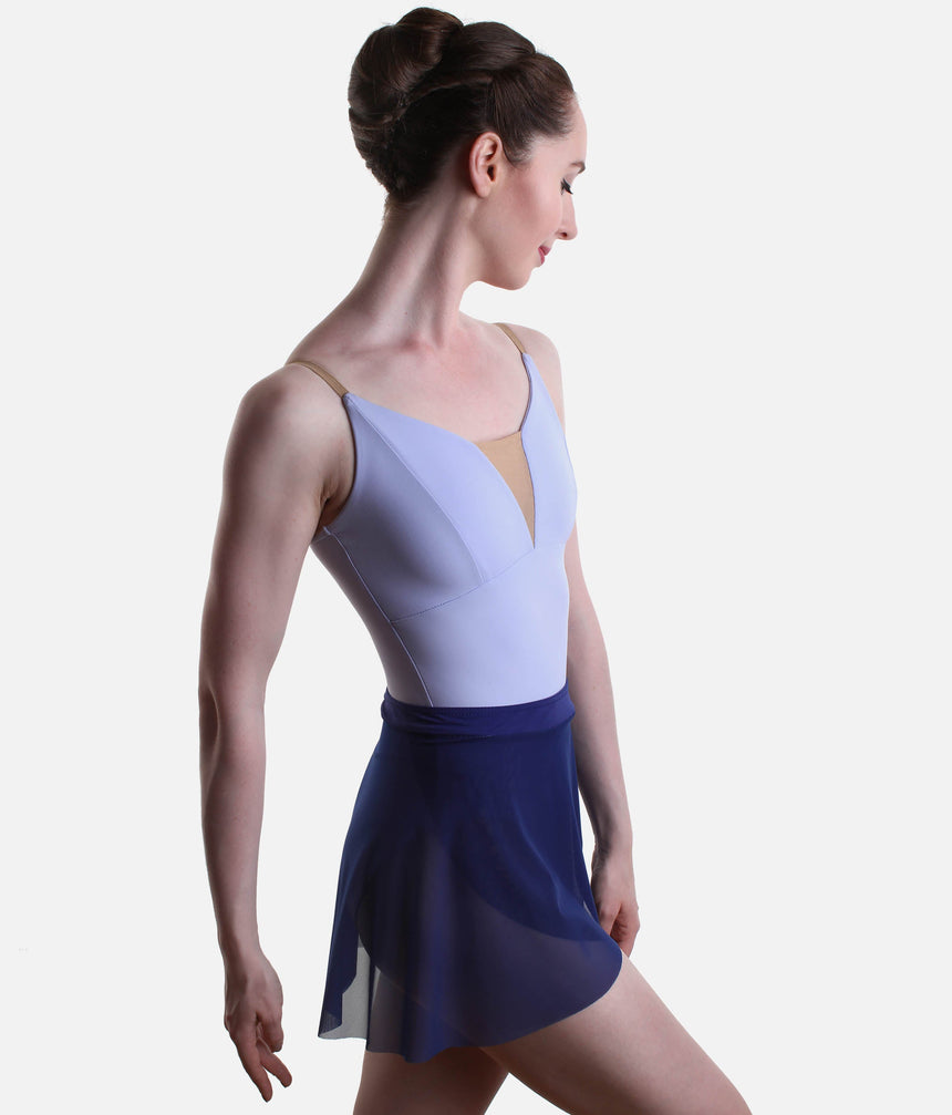 Elegant Pull-On Dance Skirt, Mock Wrap with Soft Waistband - CELINE