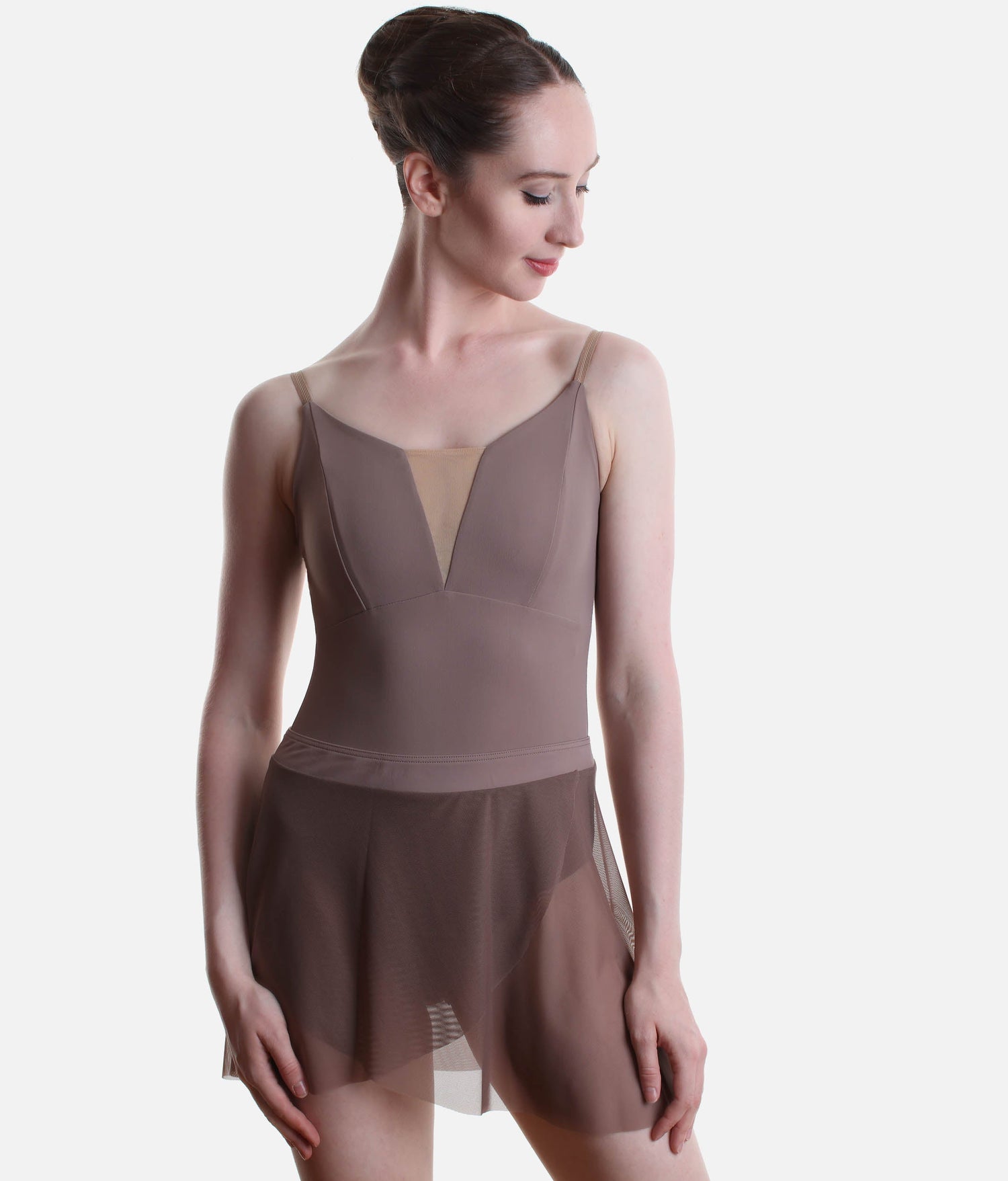 Elegant Pull-On Dance Skirt, Mock Wrap with Soft Waistband - CELINE