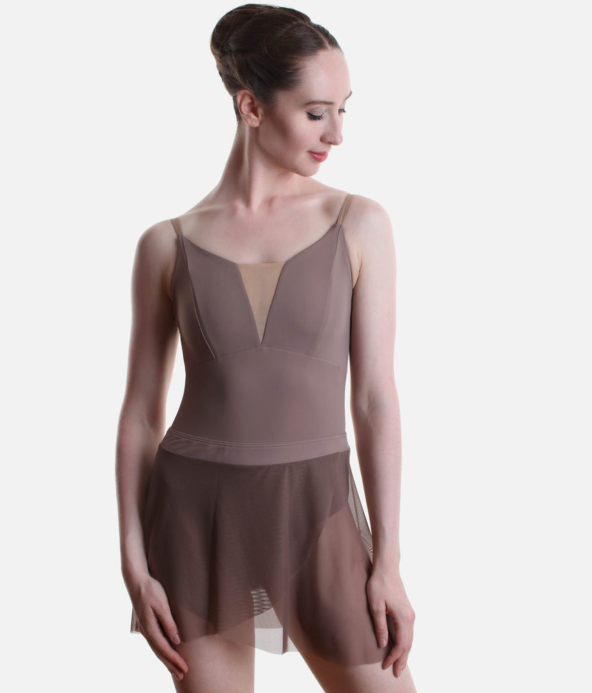 Elegant Pull-On Dance Skirt, Mock Wrap with Soft Waistband - CELINE