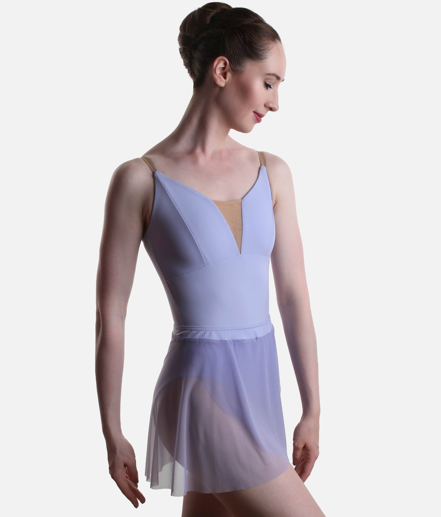 Elegant Pull-On Dance Skirt, Mock Wrap with Soft Waistband - CELINE