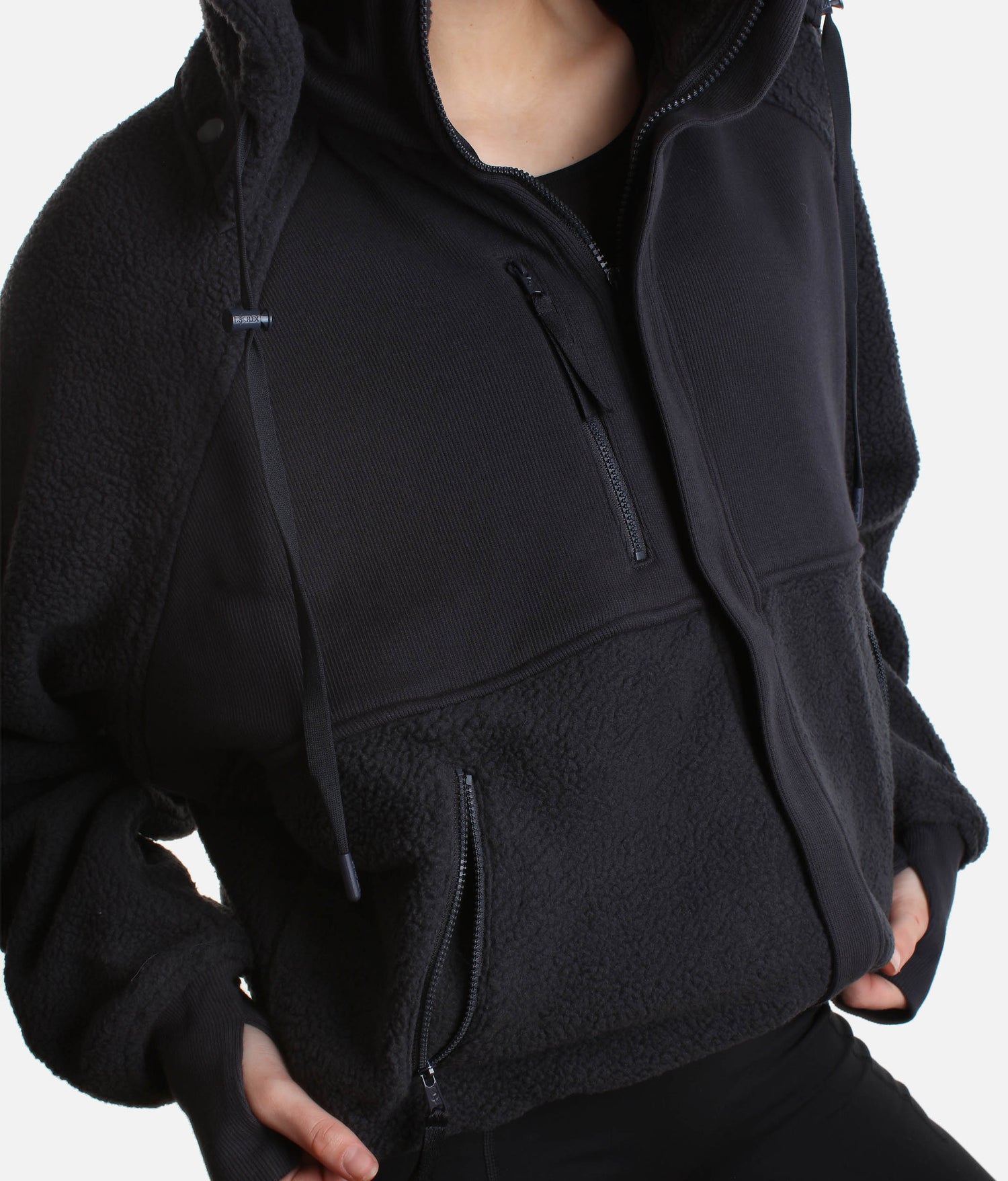 FIND YOUR INNER FLEECE Plush Jacket with Thumbholes & Hood
