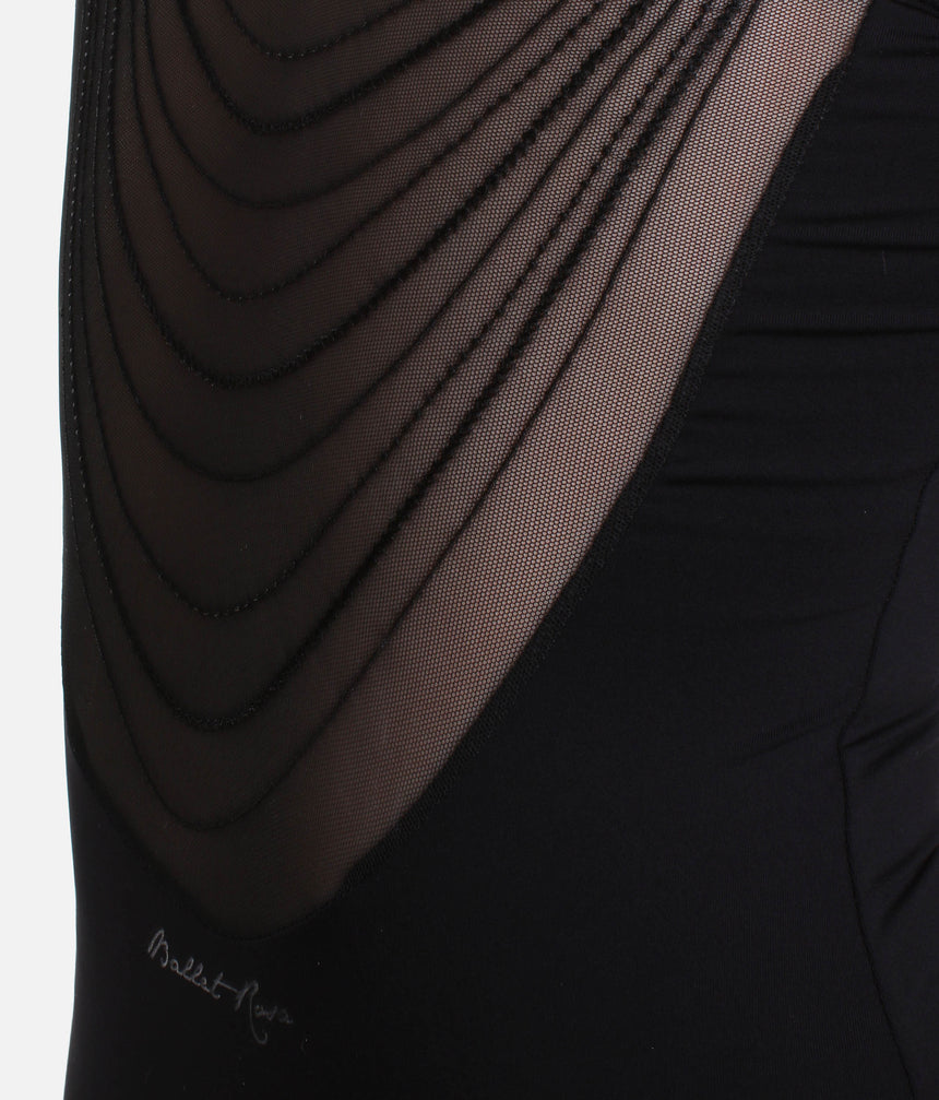 Camisole Leotard with Embroidered Mesh Back - CHAUCER