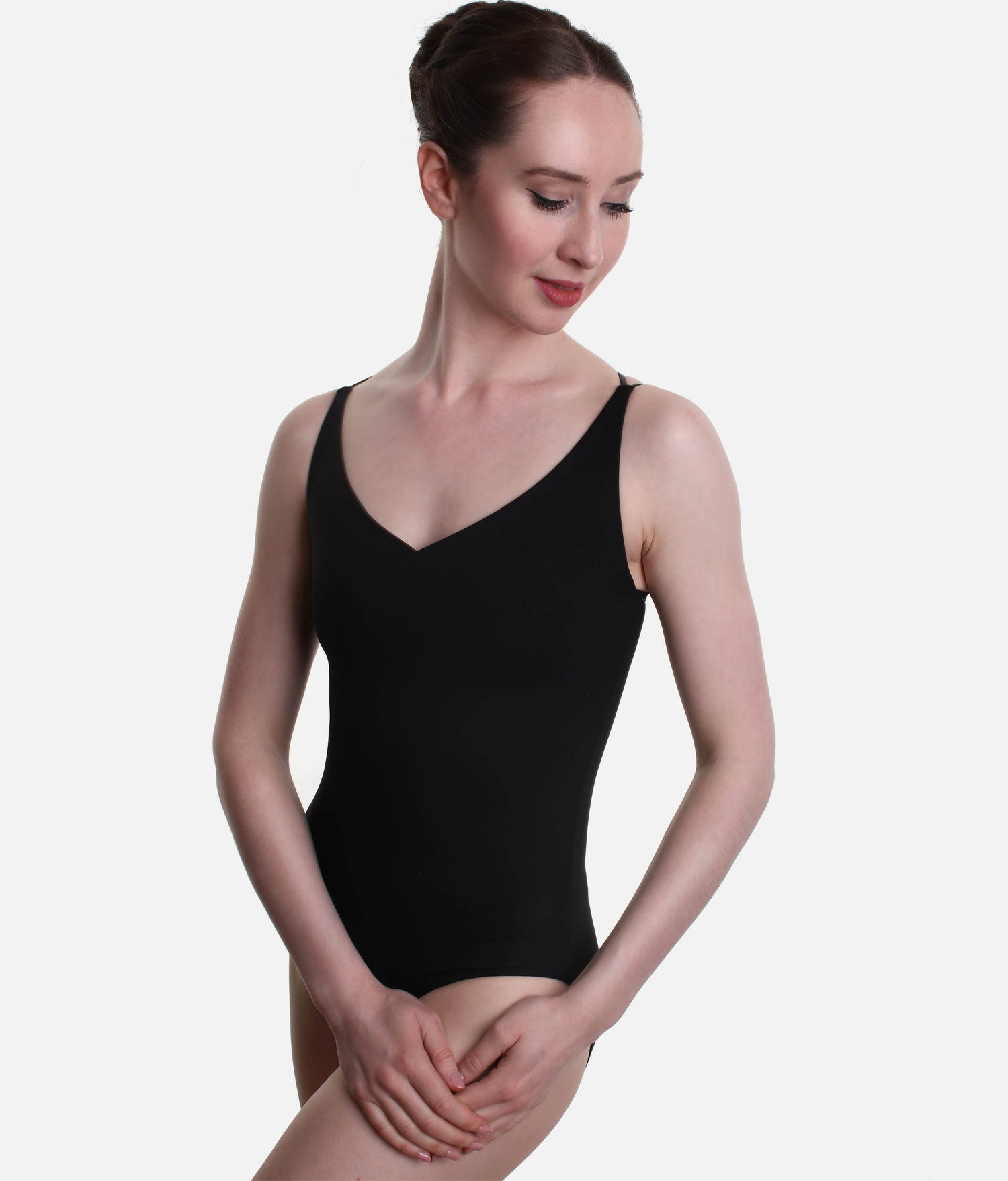 Camisole Leotard with Embroidered Mesh Back - CHAUCER