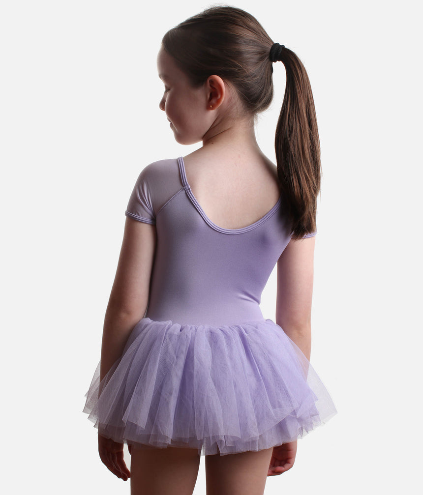 Girls Lucy Cap Sleeve Tutu Dress with Floral Embroidery - CL20002