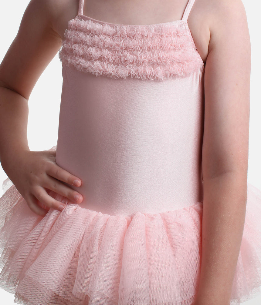 Girls Camisole Tutu Dress with Three-Layer Tulle Skirt - CL7120