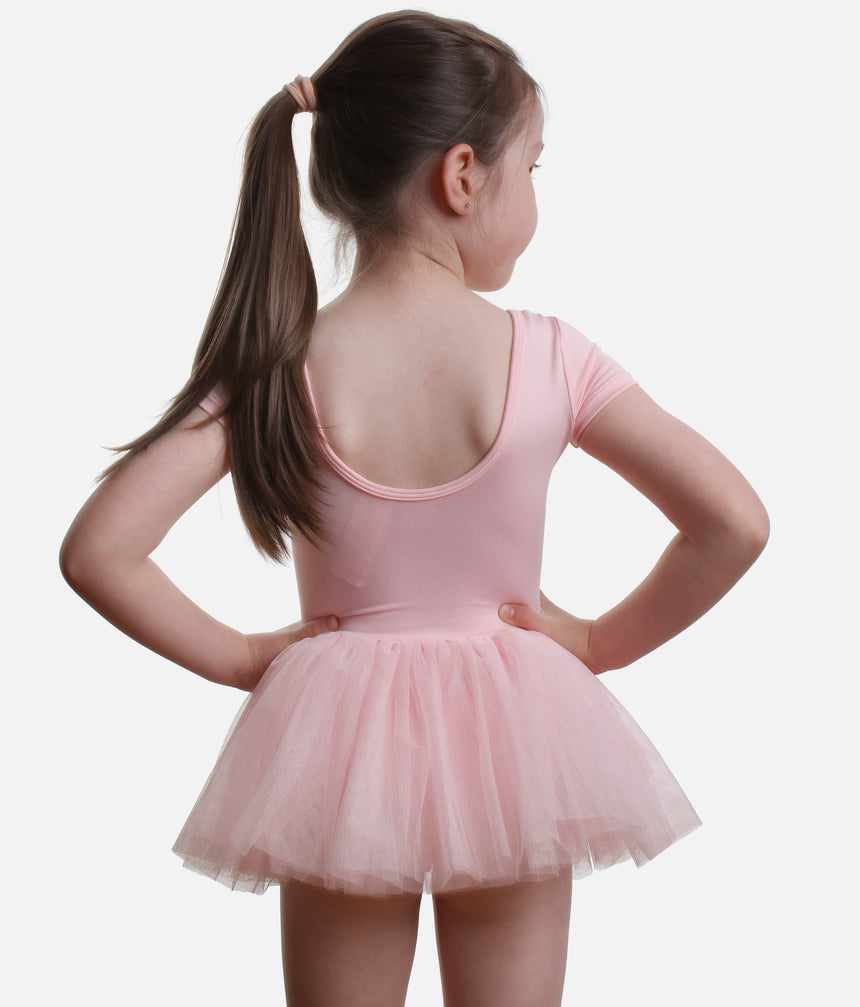 Girls Cap Sleeve Tutu Dress, Twist Detail - CL9262