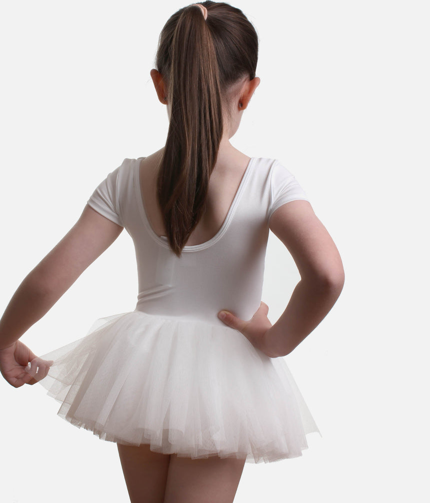 Girls Cap Sleeve Tutu Dress, Twist Detail - CL9262