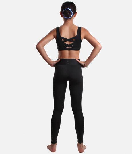 Girls Natalia V-Front Dance Leggings, Full Length Studio Essential - CP80002