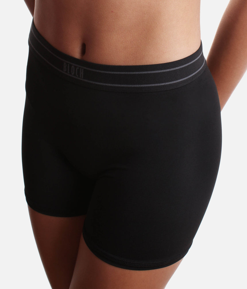 Plestra Girls Logo Shorts, High Waist for Dance & Gymnastics - CR90004