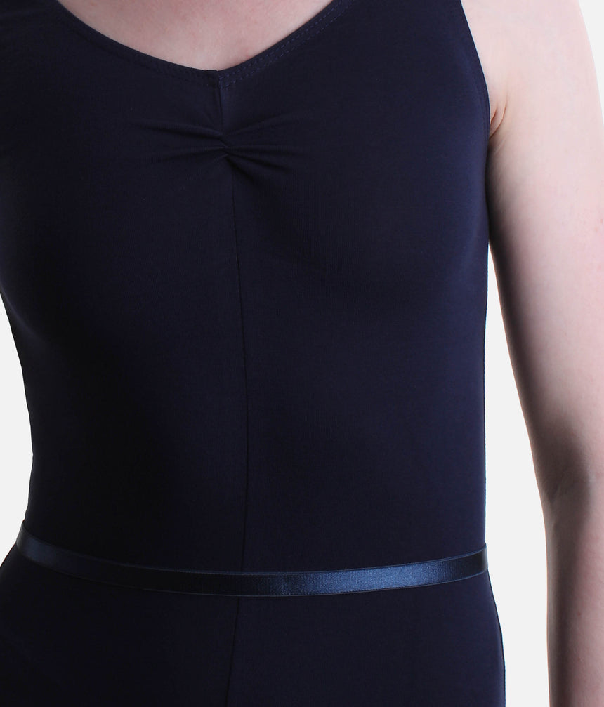 Girls Ballet Leotard with Ruched Front, RAD Exam Approved - COTTON SHEREE / FAITH