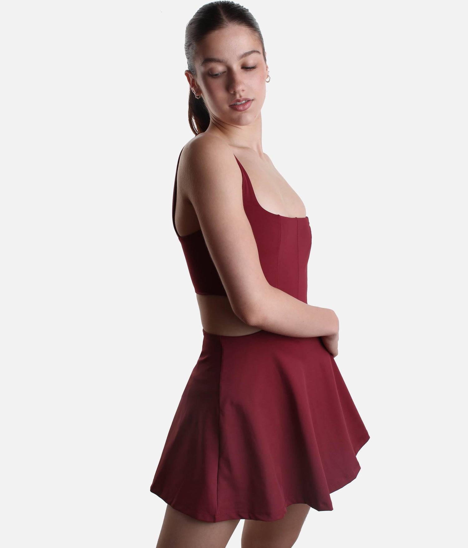 CUT IT OUT DRESS – Active Skater Dress with Pockets & Built-in Shorts