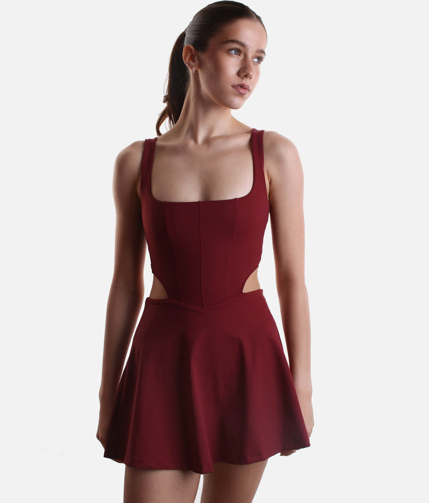 CUT IT OUT DRESS – Active Skater Dress with Pockets & Built-in Shorts