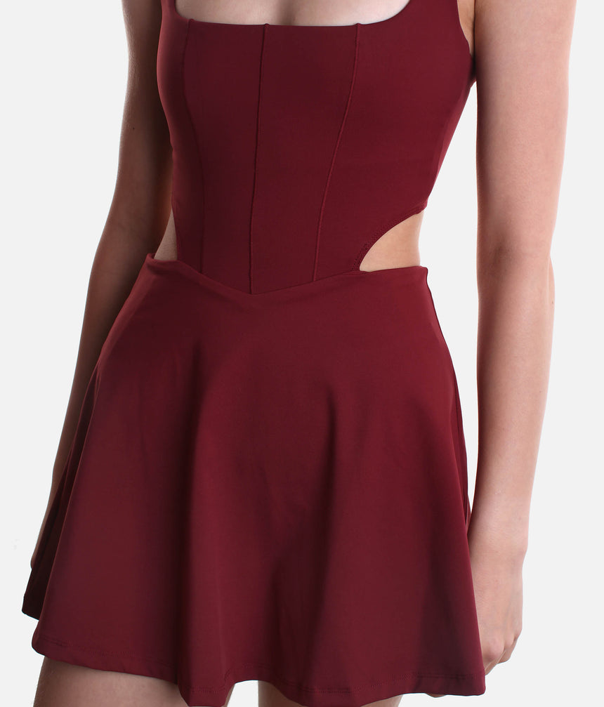 CUT IT OUT DRESS – Active Skater Dress with Pockets & Built-in Shorts