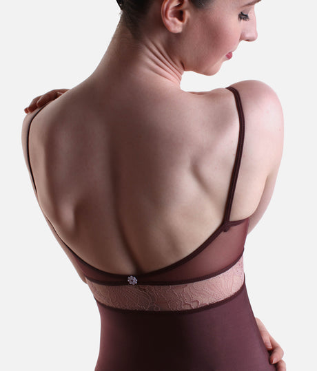 Elegant Camisole Ballet Leotard with Lace Waist, Classy Collection - BRIGID CL