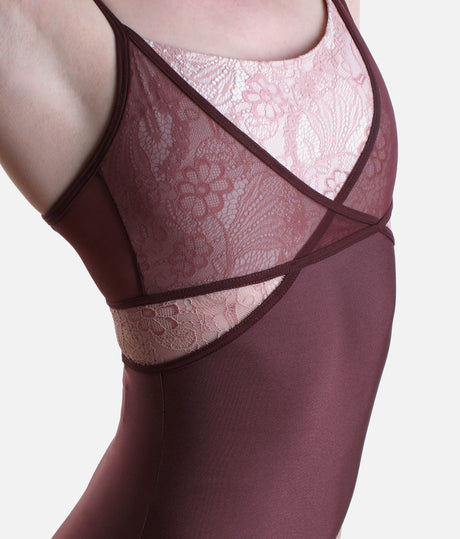 Elegant Camisole Ballet Leotard with Lace Waist, Classy Collection - BRIGID CL