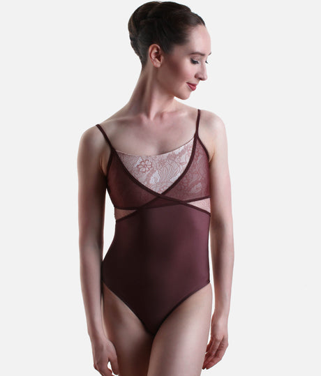 Elegant Camisole Ballet Leotard with Lace Waist, Classy Collection - BRIGID CL