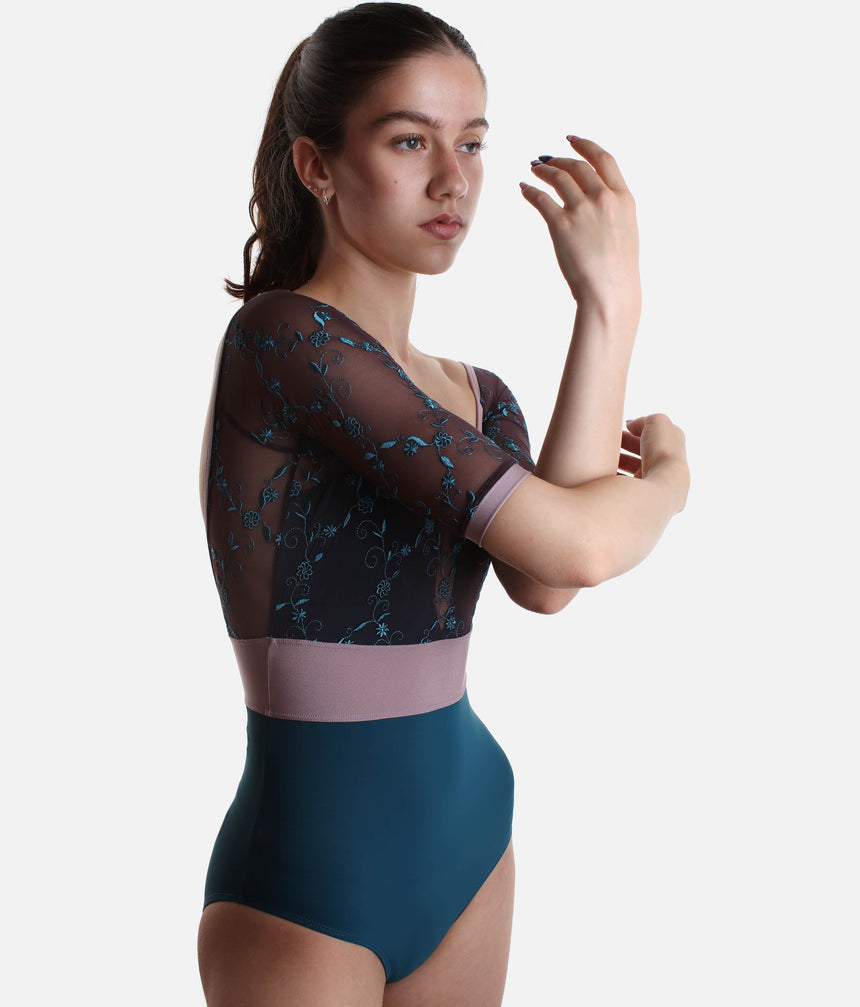 Elegant Ballet Leotard with Low Back and Sweetheart Neckline - VITTORIA GL