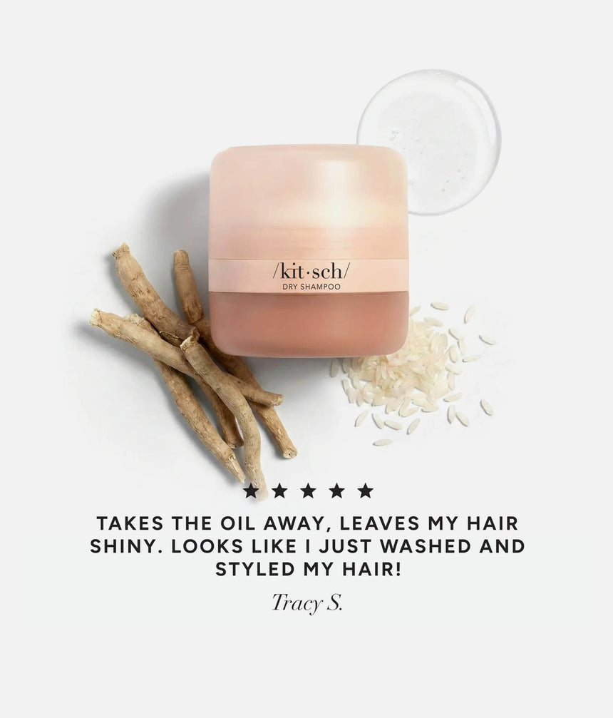 Light Volumizing Rice Protein Dry Shampoo with Puff • Blonde Tinted Powder