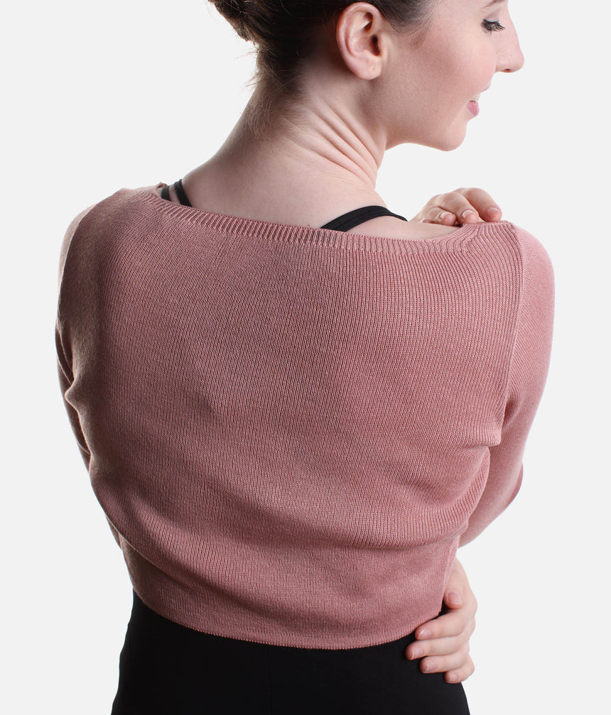 Cropped Warm-Up Top, Soft Knit Essential for Dancers - E11200