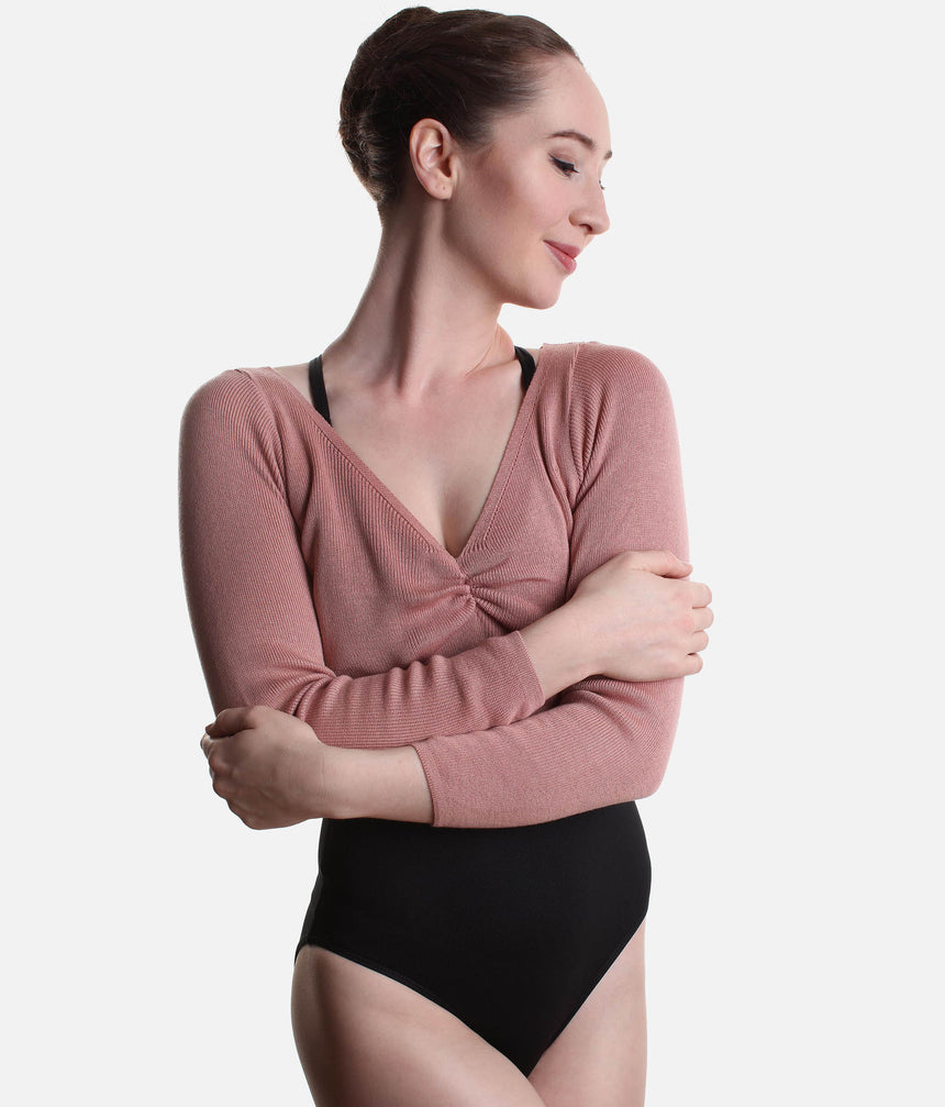 Cropped Warm-Up Top, Soft Knit Essential for Dancers - E11200