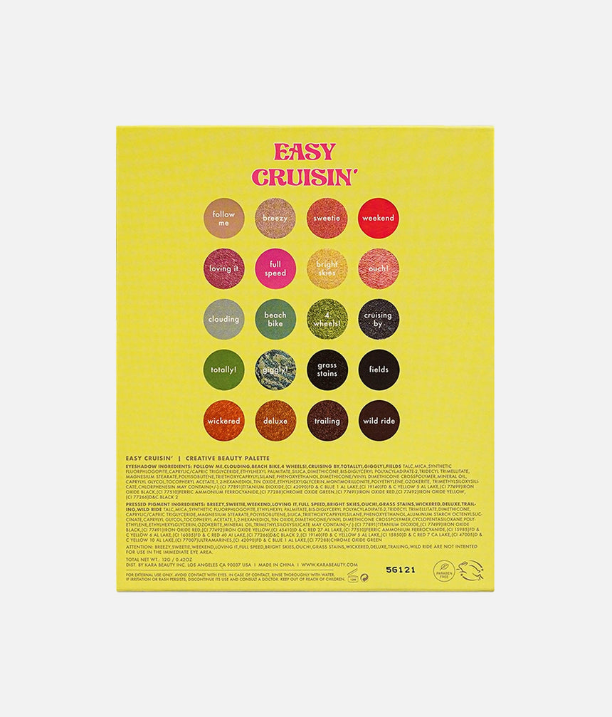 VEGAN Beauty Palette with 20 Matte & Shimmer Shades - EASY CRUISING