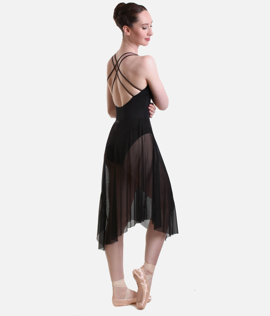 Asymmetrical Long Skirt, Elegant Mesh Skirt for Ballet & Contemporary - FABIA