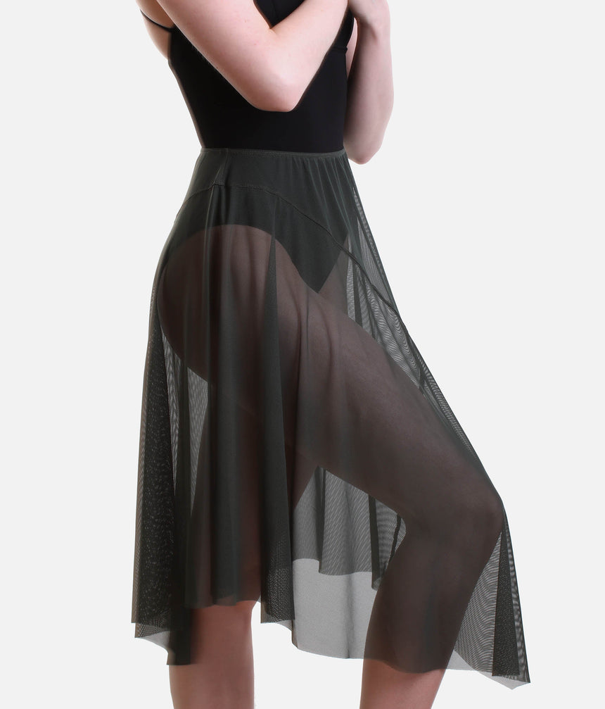 Asymmetrical Long Skirt, Elegant Mesh Skirt for Ballet & Contemporary - FABIA