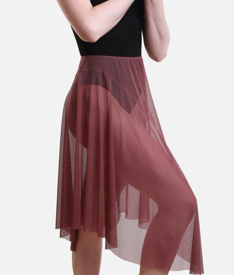 Asymmetrical Long Skirt, Elegant Mesh Skirt for Ballet & Contemporary - FABIA