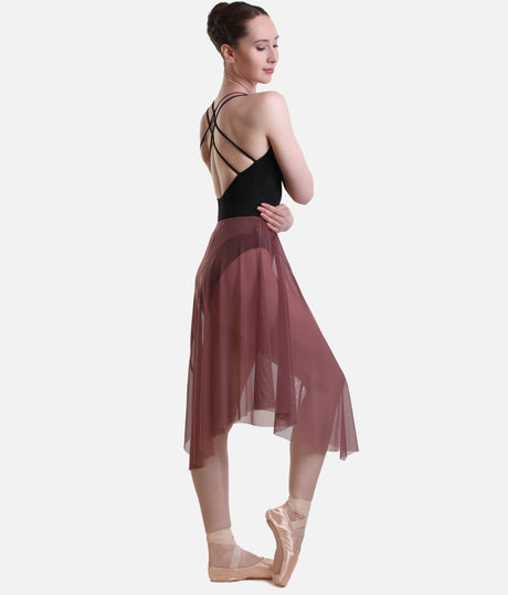 Asymmetrical Long Skirt, Elegant Mesh Skirt for Ballet & Contemporary - FABIA